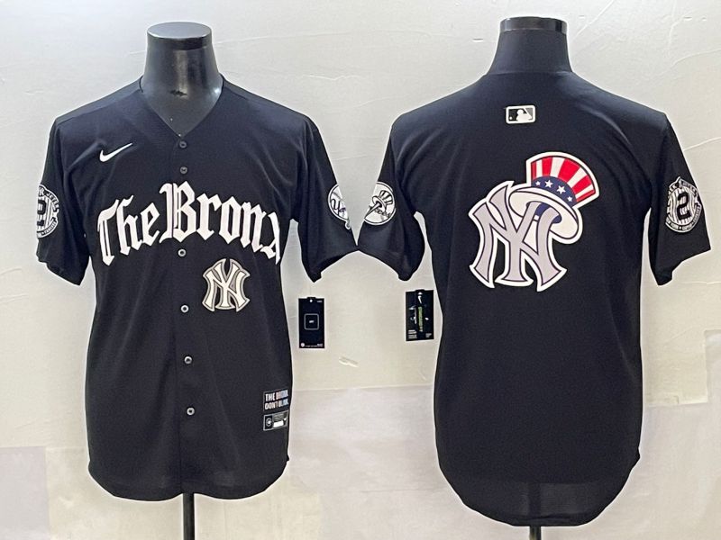 Men 2025 New York Yankees Blank Black Five generations Joint Name Nike MLB Jersey style 20